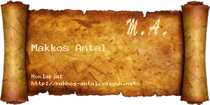 Makkos Antal névjegykártya